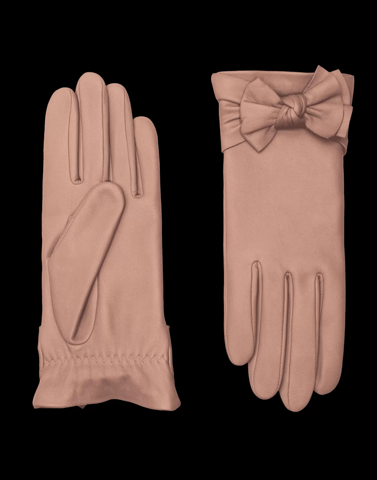 Agnelle Leather Gloves | Brigitte Silk Lining Figue