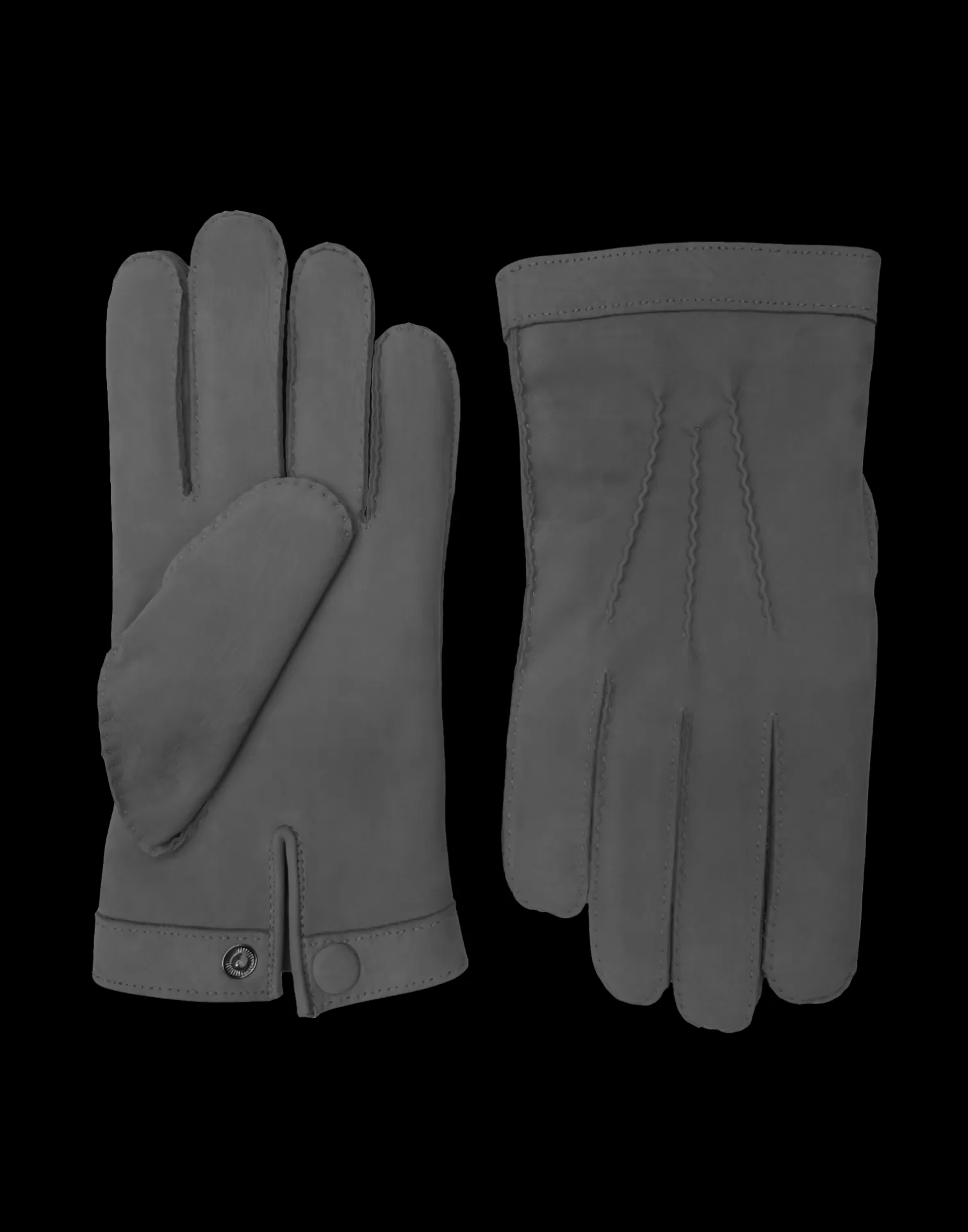 Agnelle Leather Gloves | Charles Nubuck With Cashmere Lining Souris