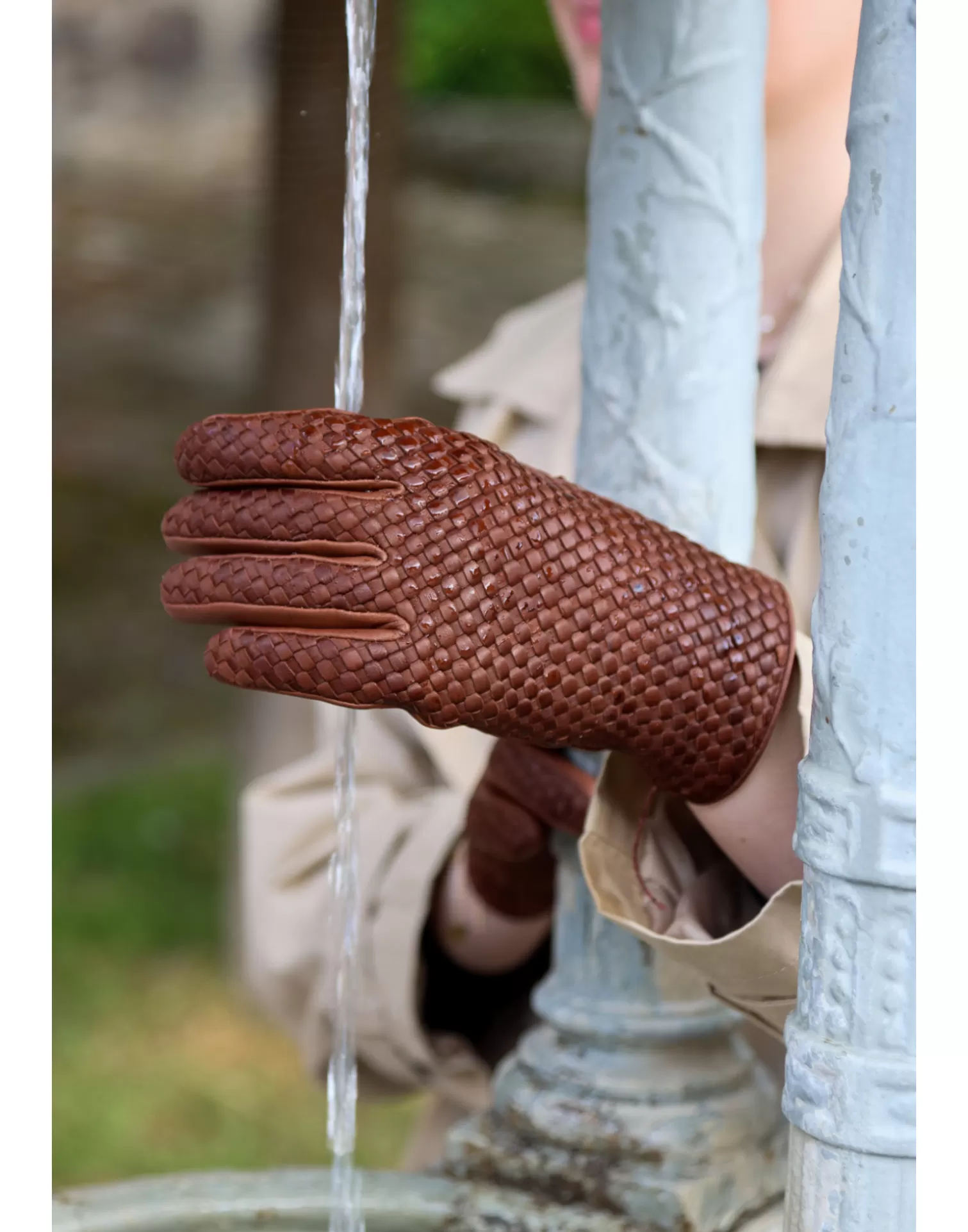 Agnelle Leather Gloves | Chlo Tress Alpaca Lining Whisky