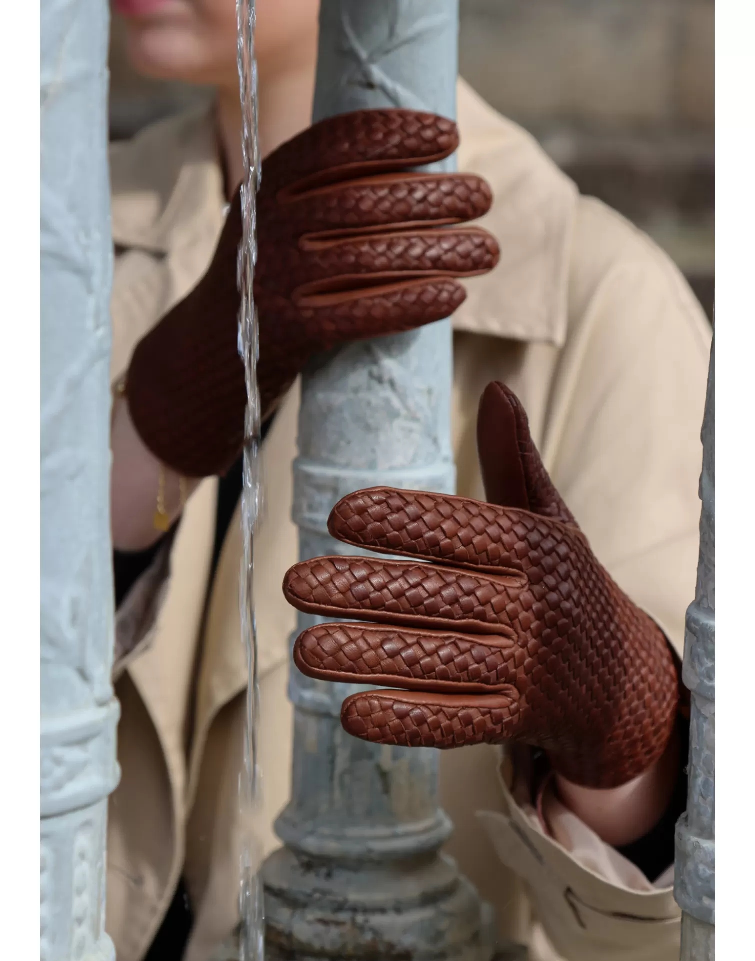 Agnelle Leather Gloves | Chlo Tress Alpaca Lining Whisky