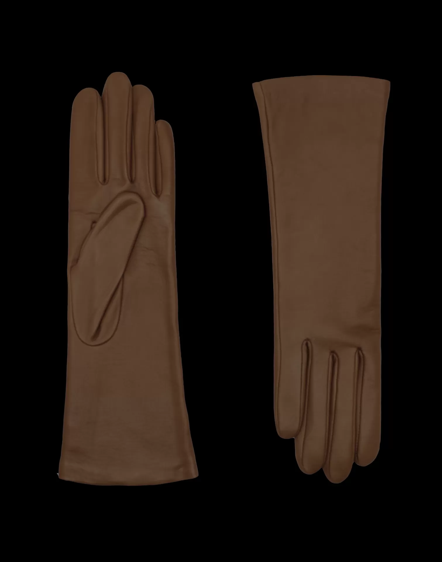 Agnelle Leather Gloves | Christina Cashmere Lining Whisky