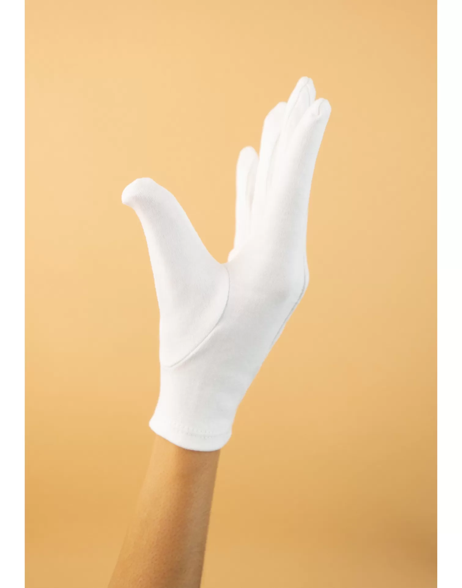 Agnelle Fabric Gloves | Coton Men Blanc