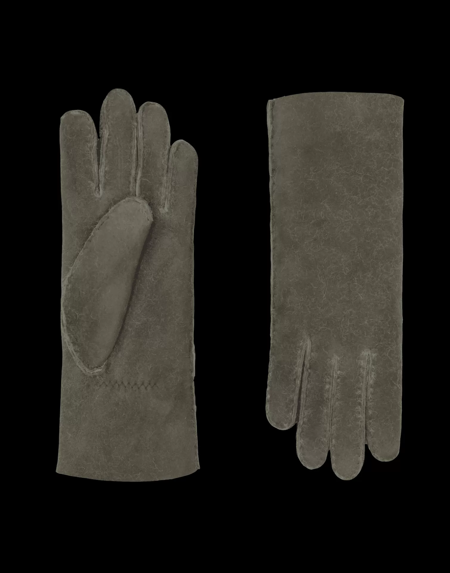 Agnelle Leather Gloves | Denise Wolly Skin Tourbe