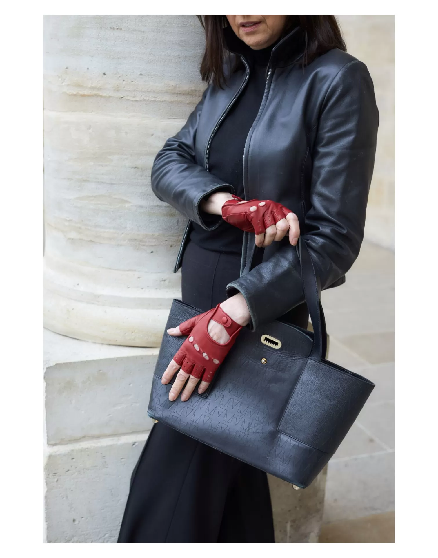 Agnelle Motorcycle & Bike Gloves | Faye Dc Cardinal