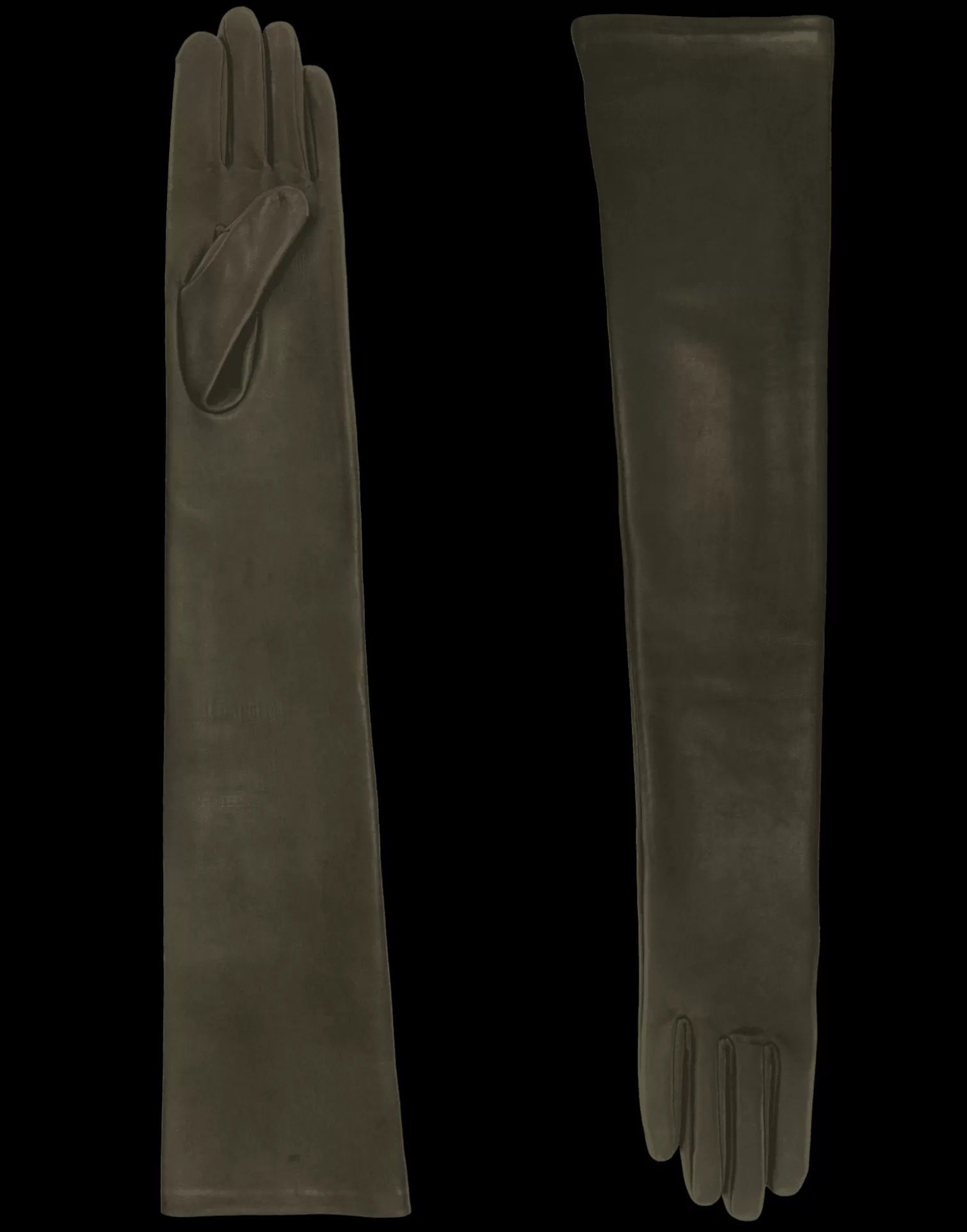 Agnelle Leather Gloves | Glamour Lined With Silk Moka