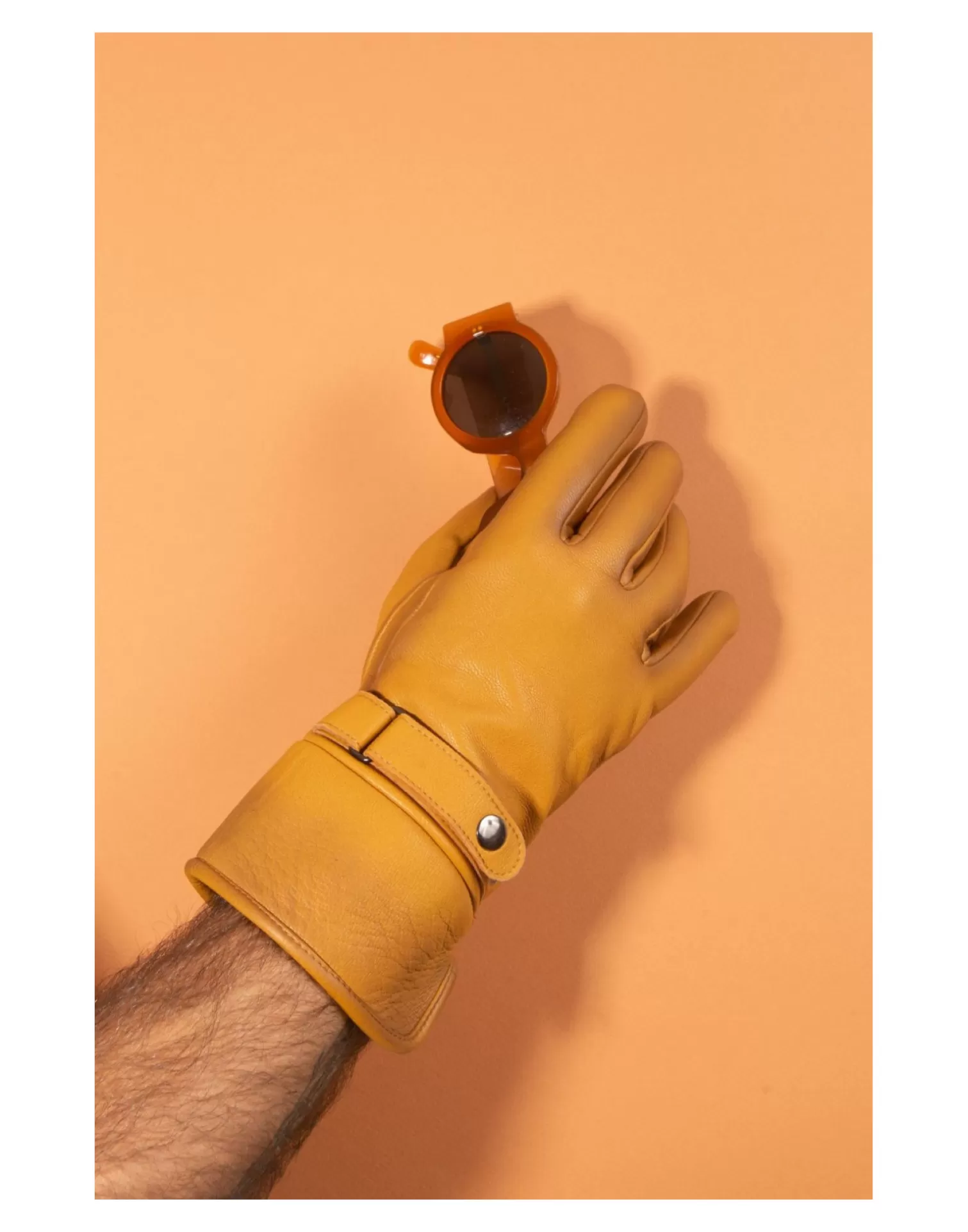 Agnelle Leather Gloves | Hooper Alpaca Lining Beige Patine Tactile