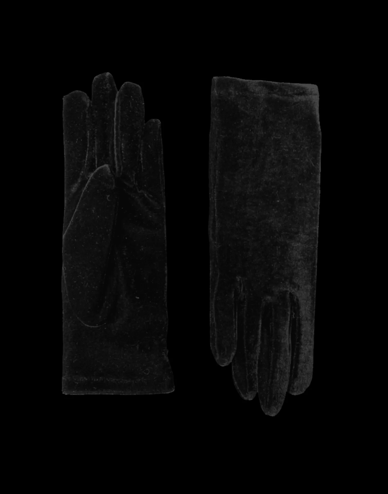 Agnelle Fabric Gloves | In S Velvet Canard Black