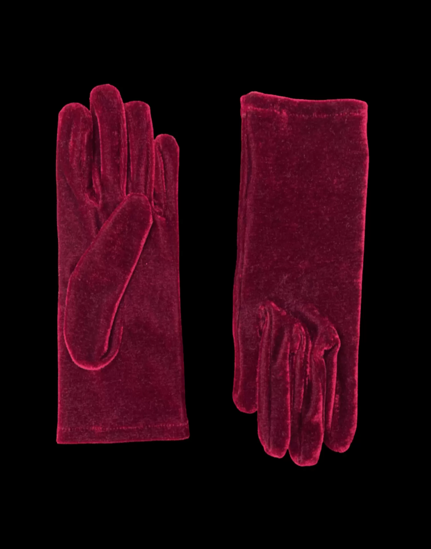 Agnelle Fabric Gloves | In S Velvet Canard Griotte