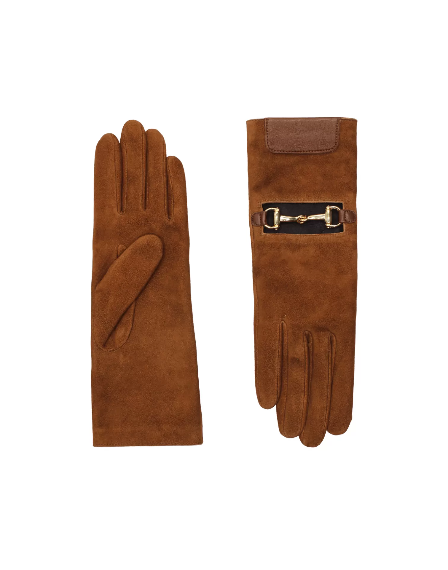 Agnelle Leather Gloves | Jump Silk Lining Whisky