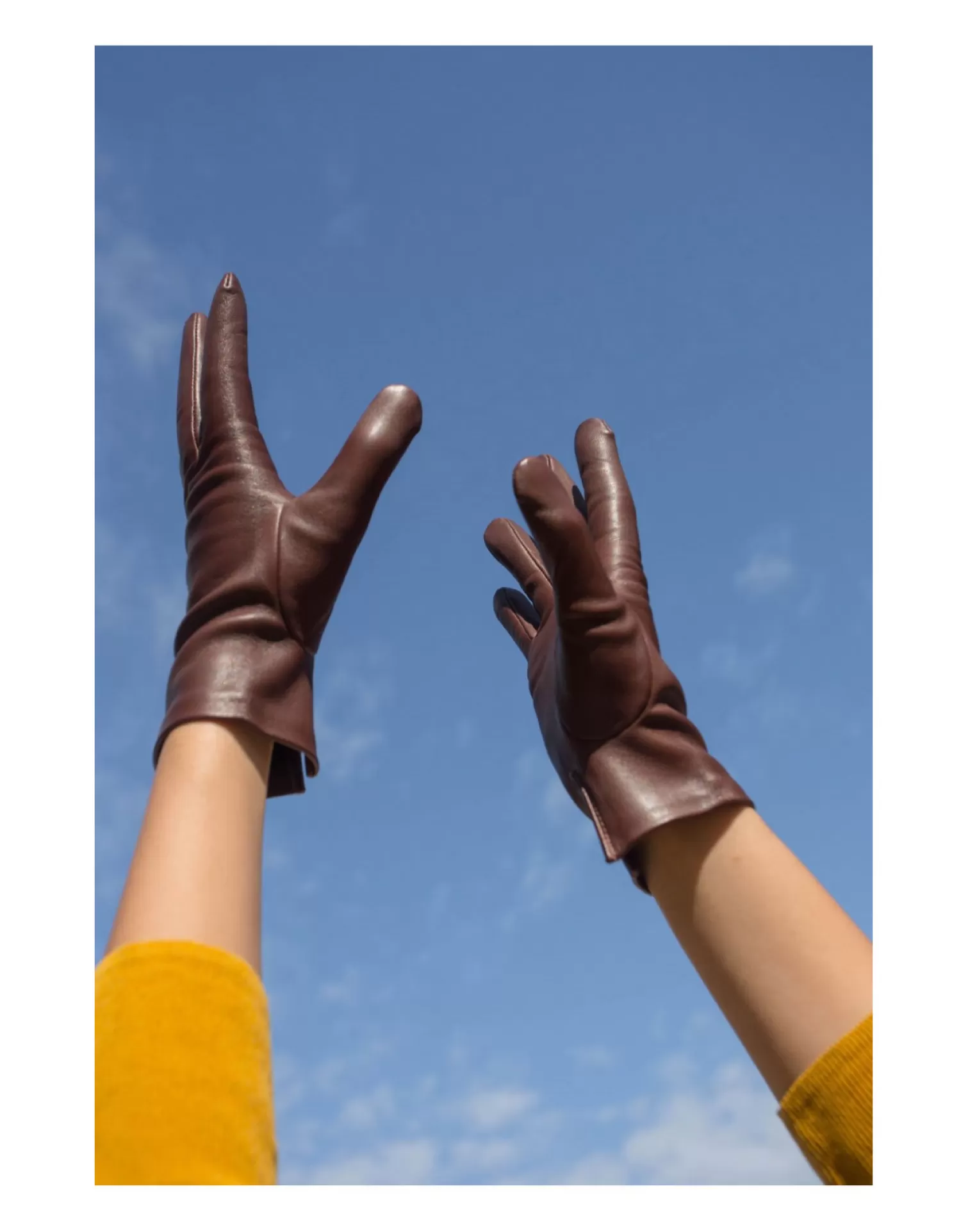 Agnelle Leather Gloves | Kate Silk Lining Whisky