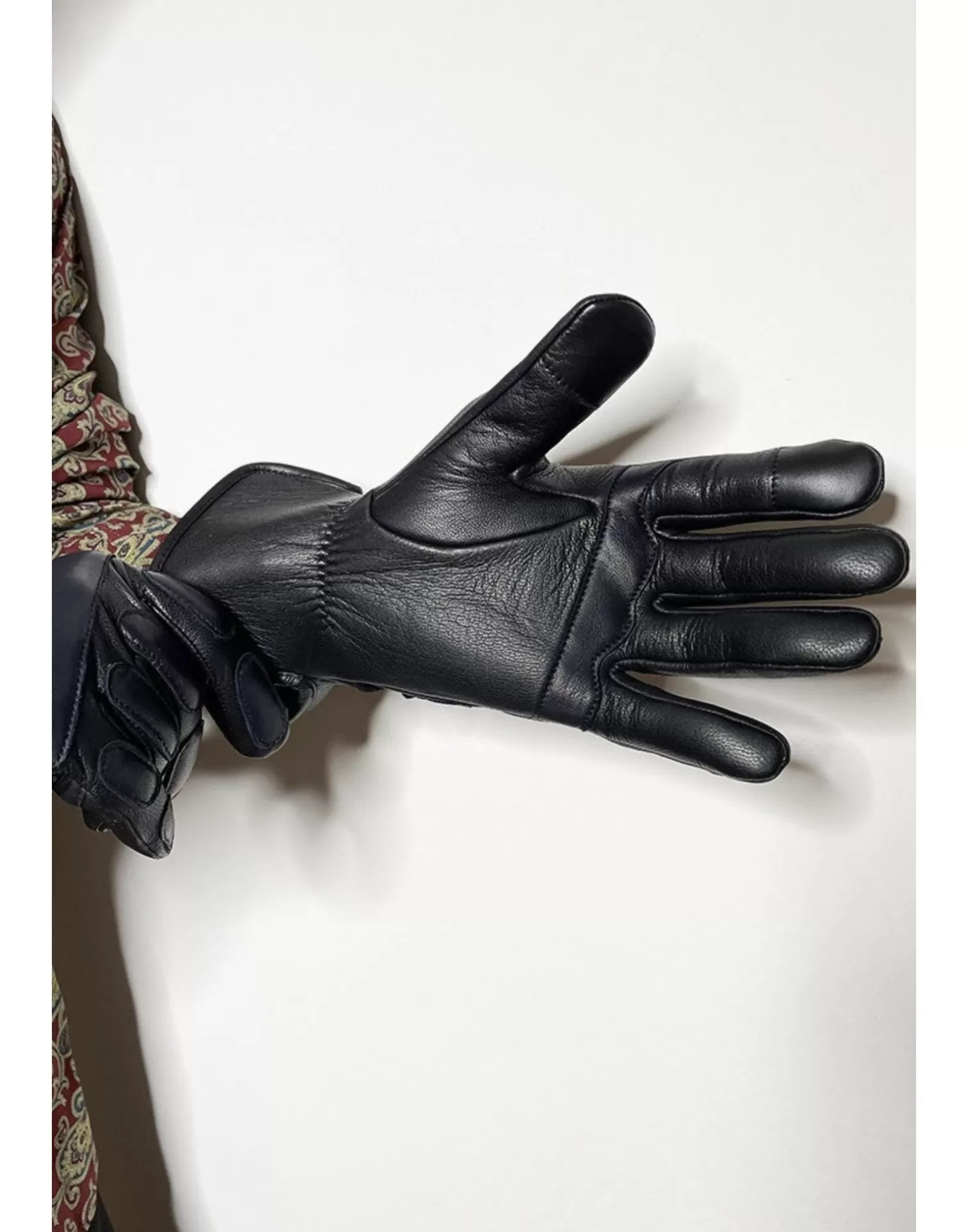 Agnelle Motorcycle & Bike Gloves | Marvin Alpaca Lining Tnoir/Navy/Cuffbleu