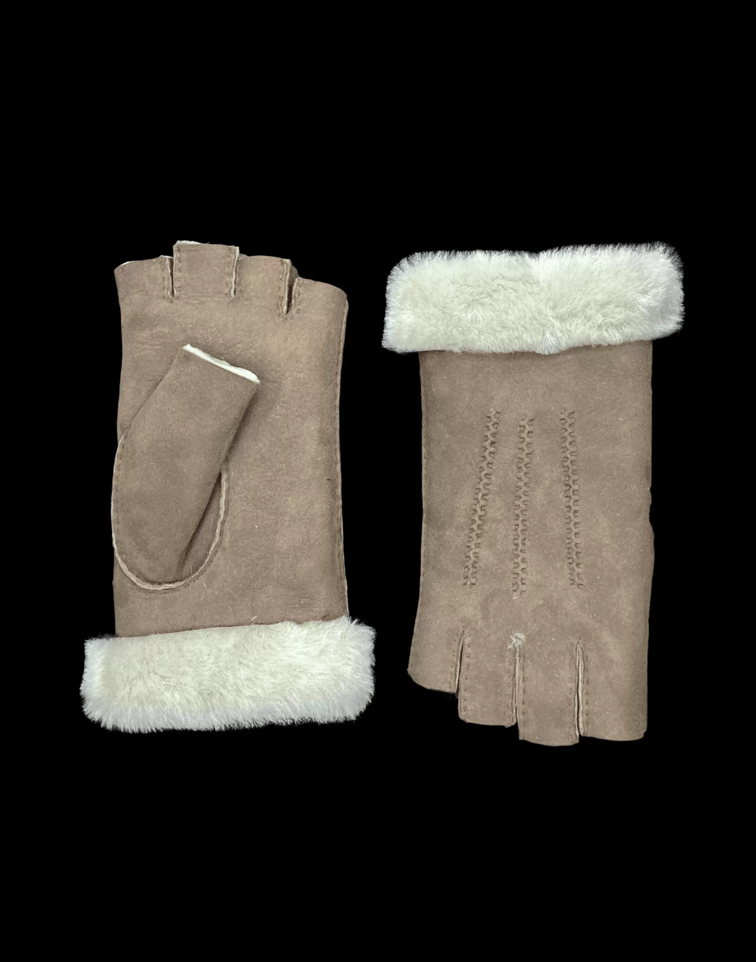 Agnelle Leather Gloves | Mitaine Dame Cuir Agneau Double Face Avec 3 Nervures Atacama