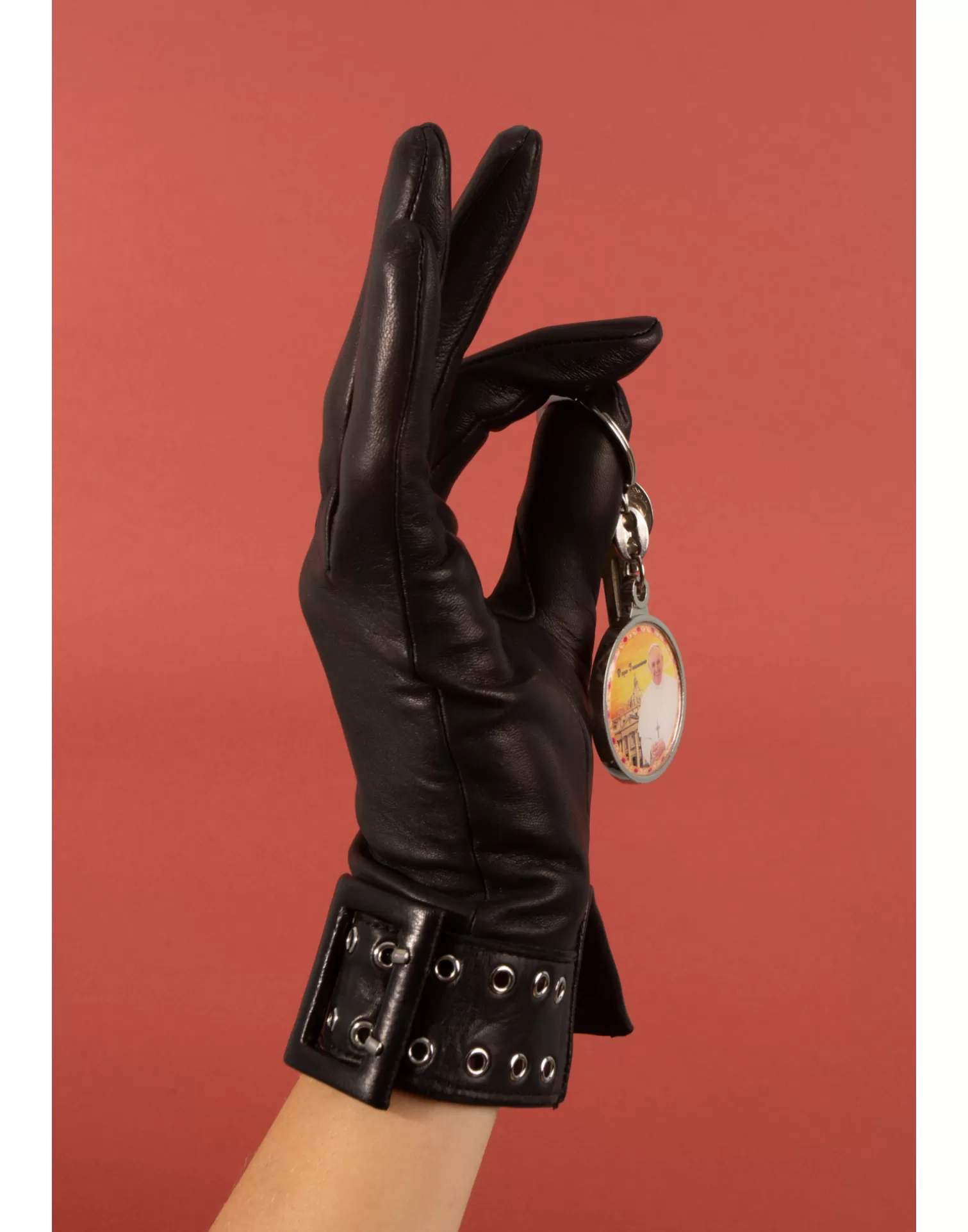 Agnelle Leather Gloves | Niska Silk Lining Tnoir