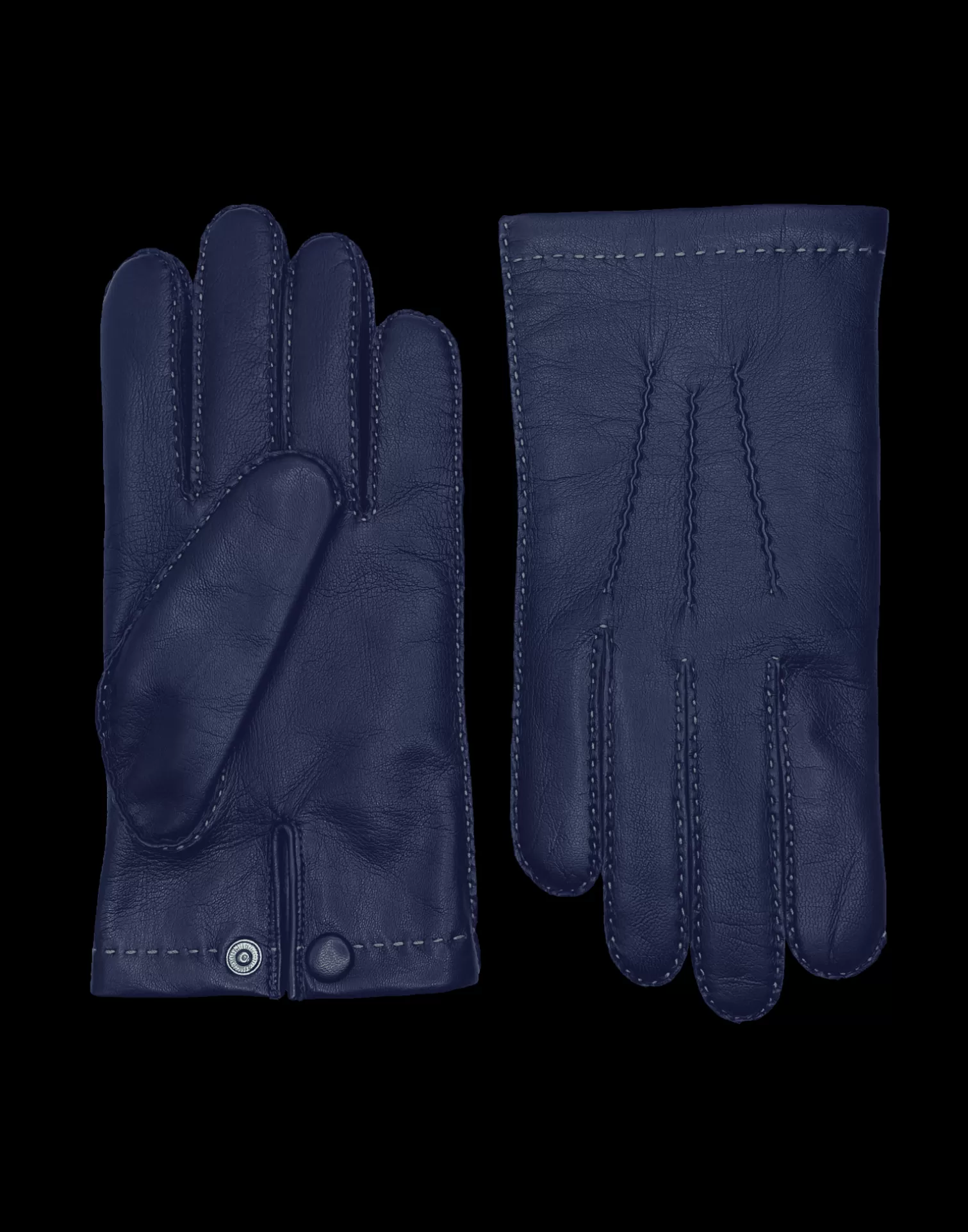 Agnelle Leather Gloves | Odilon Lined With Cashmere Moka/Orange