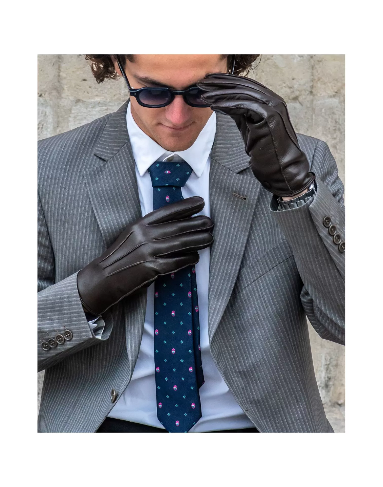 Agnelle Leather Gloves | Oscar Rabbit Lining Tmoka