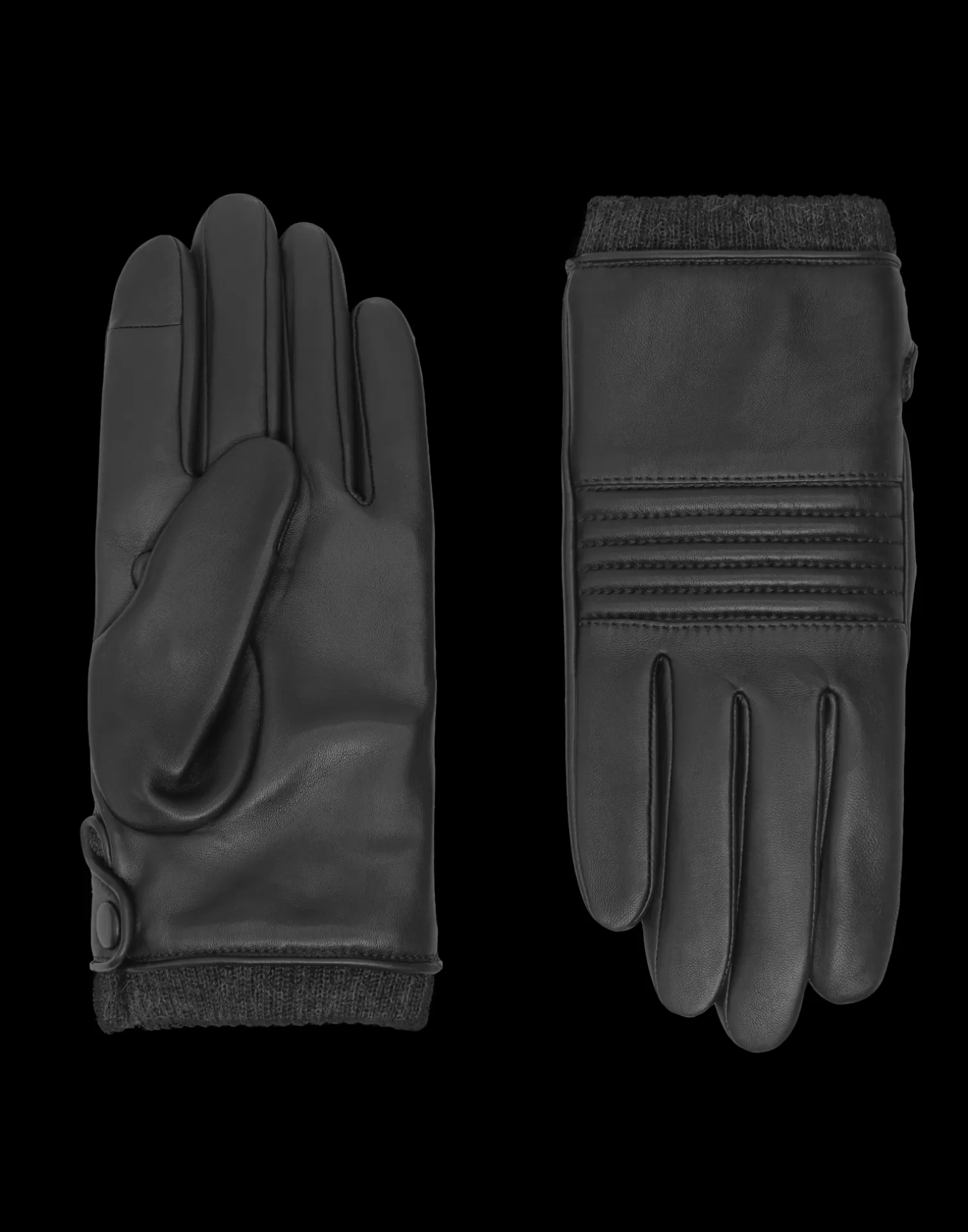 Agnelle Motorcycle & Bike Gloves | Paul Alpaca Lining Noir Tactile/Noir