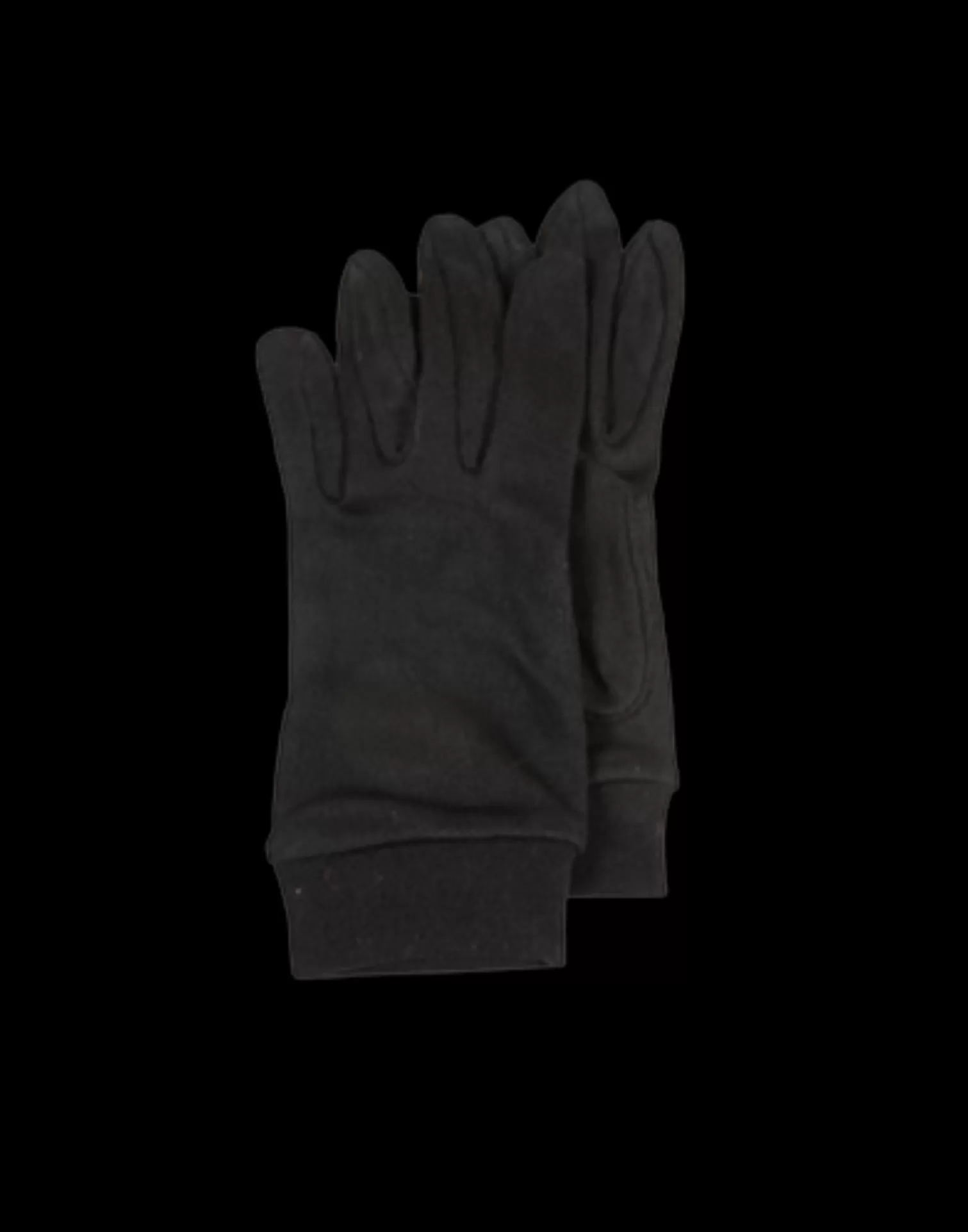 Agnelle Fabric Gloves | Women's Silk Underglove Black