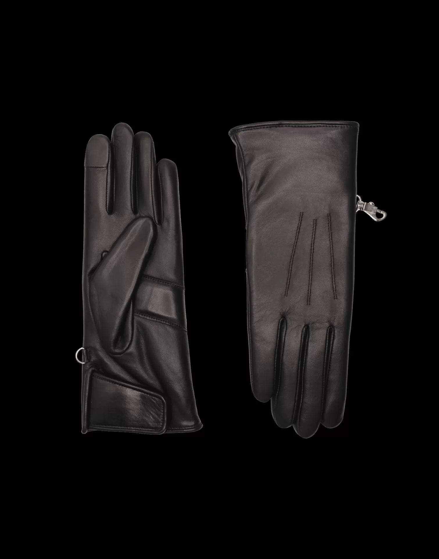 Agnelle Motorcycle & Bike Gloves | Yanac Rabbit & Silk Lining Tnoir